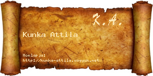 Kunka Attila névjegykártya